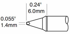 Solder Tip, Smart Heat PowerTips, STTC-138PMetcal  